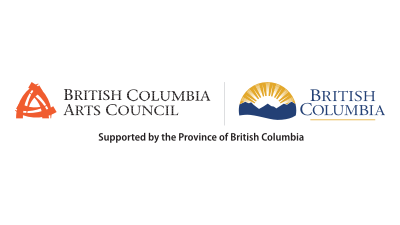 British Columbia Arts Council logo, Supported by the Province of British Columbia
