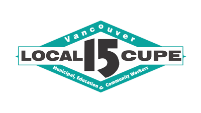 Vancouver Local 15 CUPE logo, Municipal, Education & Community Workers